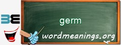 WordMeaning blackboard for germ